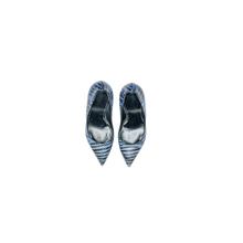 Load image into Gallery viewer, Yves Saint Laurent Heels Blue Zebra Print - IWONA-B
