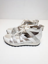 Load image into Gallery viewer, Minx Boutique ankle height sneakers in white &amp; silver - IWONA-B
