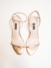 Load image into Gallery viewer, Nine West Gold Strap Heels - IWONA-B
